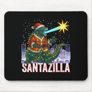 Mousepad Natal Kaiju Santazilla Monstro Japonês Dinossa