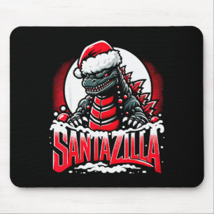 Mousepad Natal Kaiju Santazilla Monstro Japonês Dinossauro