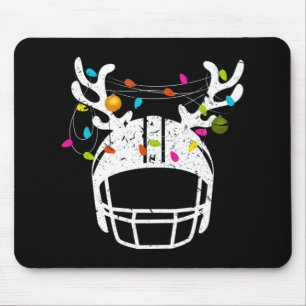 Mousepad Natal Lights Futebol Helmet Divertimento Xmas