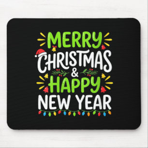 Mousepad Natal Luzes Vermelho Chapéu de Papai Noel Feminino
