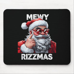 Mousepad Natal Mewy Rizzmas Piada Divertida do Papai Noel M