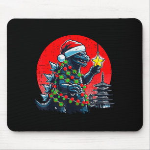 Mousepad Natal Monstro Japonês Papai Noel Estrela Xmas Mulh