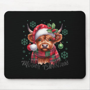 Mousepad Natal Mooey Vaca das Terras Altas Luzes de Natal V