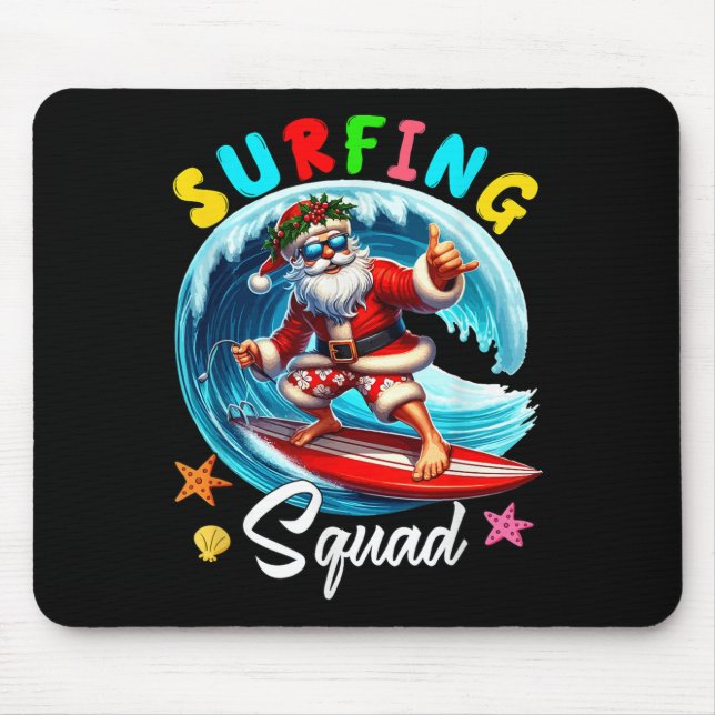 Mousepad Natal na Praça do Surfe em Papais noeis de julho D (Frente)