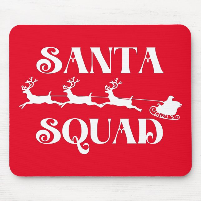 Mousepad Natal no Quadrado de papais noeis (Frente)