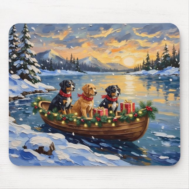 Mousepad Natal Papillon em Barco de Férias (Frente)
