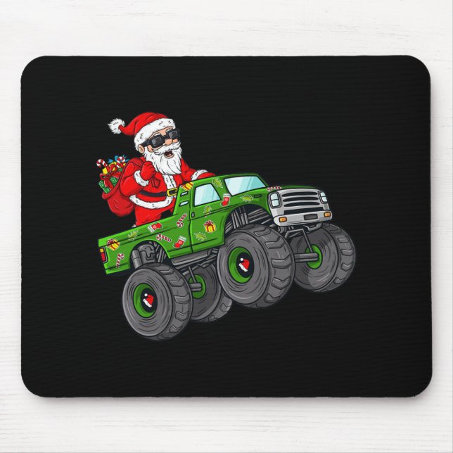 Mousepad Natal Santa Claus Andando Monstros Rapazes Ki (Frente)