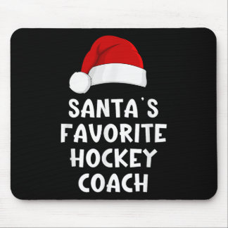 Mousepad Natal Santas Favoritas treinador de hóquei Engraça