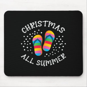 Mousepad Natal Todos os Papais noeis de Verão Chinelos de p