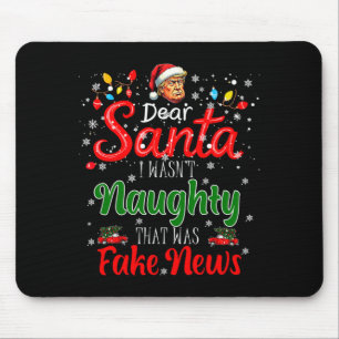 Mousepad Natal Trump Querido Papai Noel Notícias Falsas Div