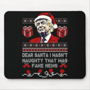 Mousepad Natal Trump Querido Papai Noel Notícias Falsas Div