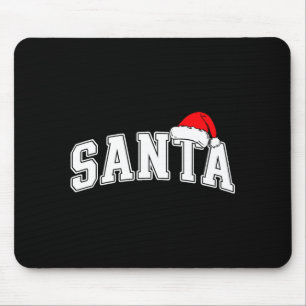 Mousepad Natal Varsity Texto Com Chapéu Família Xmas