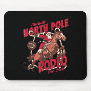 Mousepad Natal Vintage Rodeio Caubói Norte País Cristo