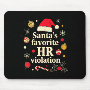 Mousepad Natal Vintage Sarcástico Retro Violação de RH Fora