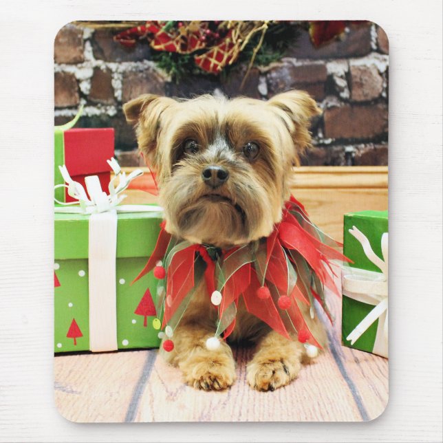Mousepad Natal - Yorkie - Riley (Frente)