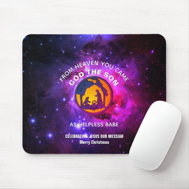 Mousepad Natividade de Natal do Universo na moda Christian (Com mouse)