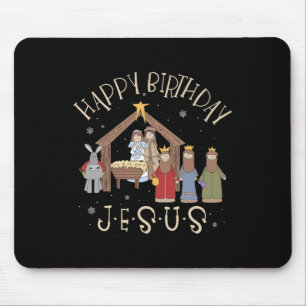 Mousepad Natividade Feliz aniversário Jesus Natal Natividad
