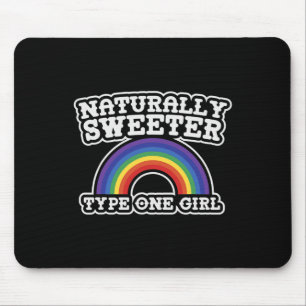 Mousepad Naturalmente Mais Bonita Garota Diabetes Awarenes