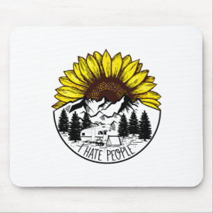 Mousepad Natureza Acampamento Girassol Engraçado Lá Fora Eu