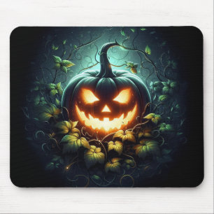 Mousepad Natureza assustadora brilhando Abóbora-das-Hallowe
