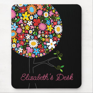 Mousepad Natureza colorida lunática da árvore do pop das