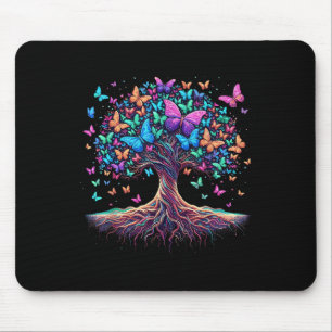Mousepad Natureza da árvore borboleta