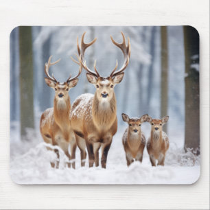 Mousepad Natureza de vandalismo da família animal Stag Deer