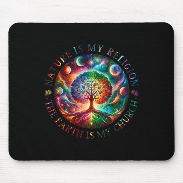 Mousepad Natureza É Minha Religião A Terra É Minha Igreja M (Frente)