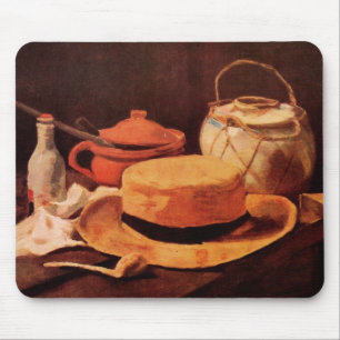 Mousepad Natureza Morta com Chapéu de Palha Amarelo por Vin