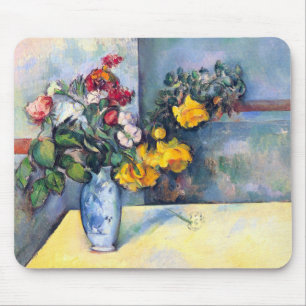 Mousepad Natureza Morta Flores em um Vaso Por Paul Cezanne