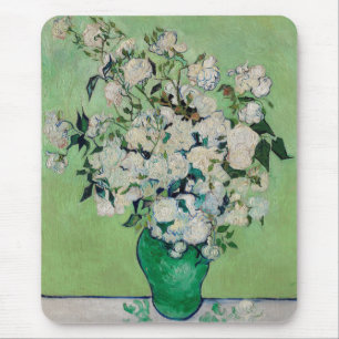 Mousepad Natureza Morta Rosas em um Vaso por Vincent van Go
