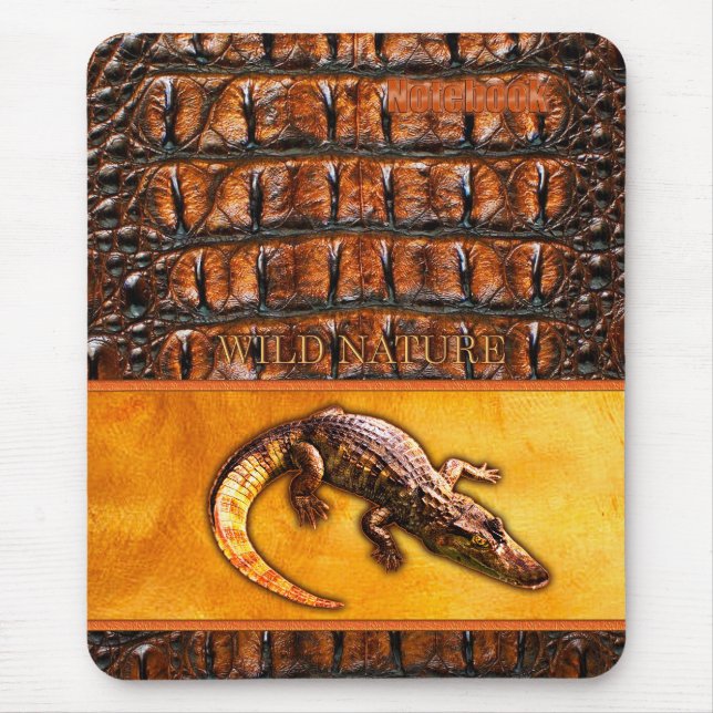 Mousepad NATUREZA SELVAGEM - Coleção de design CROCODILE-DI (Frente)