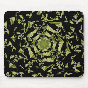 Mousepad Natureza verde e negra hipnose fractal
