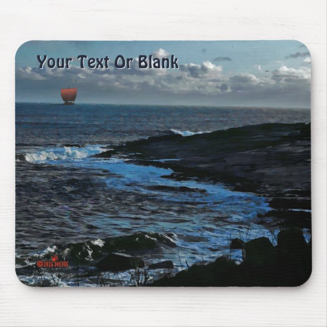 Mousepad Nau Viking da Wick Bay (Frente)