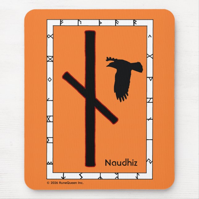 Mousepad Naudhiz - Runa de Superação (Frente)