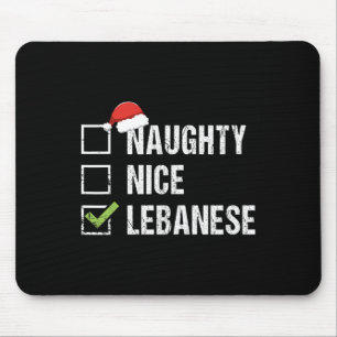 Mousepad Naught Nice Libanês Papai noel presente de Natal