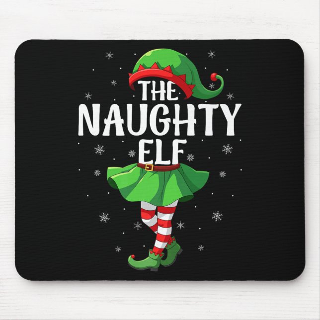 Mousepad Naughty Elf Christmas Girls Women Elf Squad Xmas F (Frente)