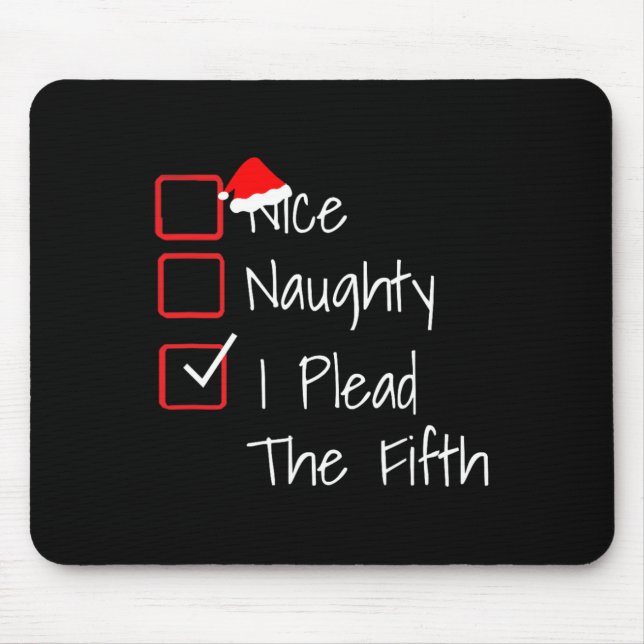 Mousepad Naughty Nice Eu Lidero A Quinta Fodorosa Christma (Frente)