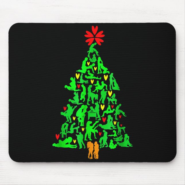 Mousepad Naughty Xmas Ornaments Kamasutra Adult Humor Chris (Frente)