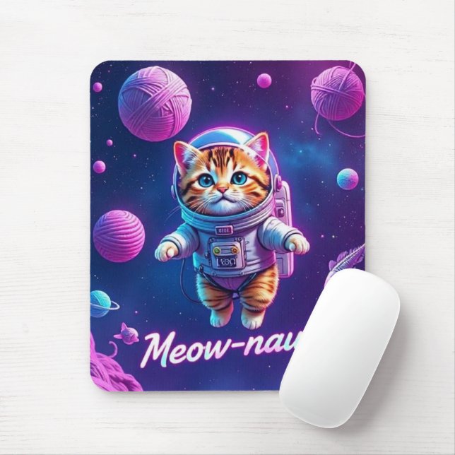 Mousepad Naut-meow (Com mouse)