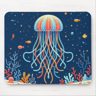 Mousepad náutica/praia/águas-vivas costeiras