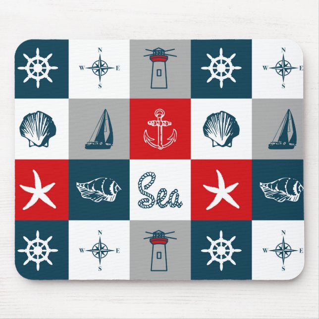 Mousepad Nautical themed design (Frente)