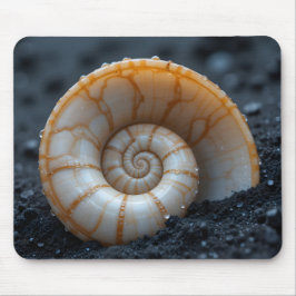 Mousepad Nautilus Shell em Macro de Areia Vulcânica