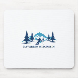 Mousepad Navarino Wisconsin Ski Resort Skiier _1