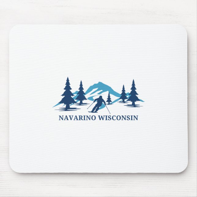 Mousepad Navarino Wisconsin Ski Resort Skiier _1 (Frente)