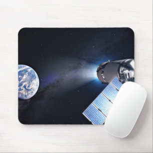 Mousepad Nave Espacial Dragão Xl Com Planeta Terra Em Distâ