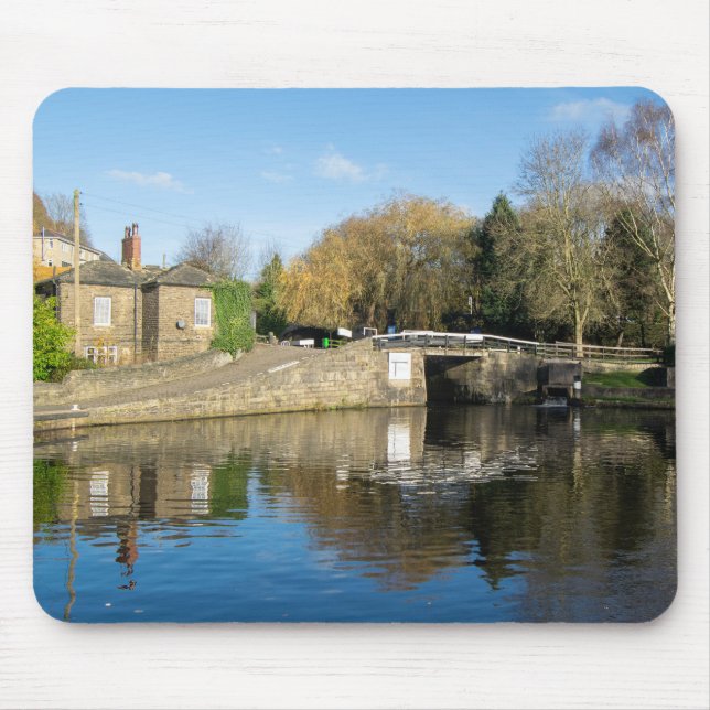 Mousepad Navegação Calder e Hebble. Eclusas de Salterhebble (Frente)