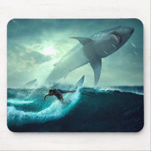 Mousepad Navegação com tubarões