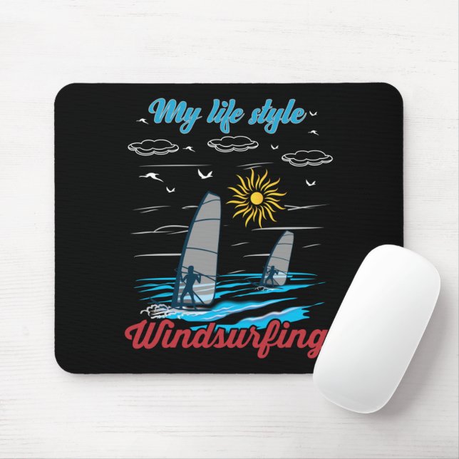 Mousepad Navegação Por Vento É O Meu Estilo De Vida (Com mouse)