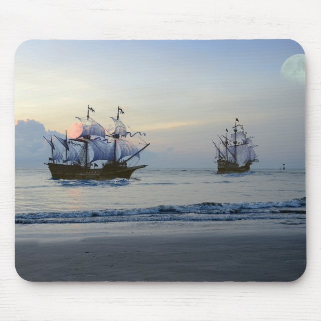 Mousepad Navio à vela Mar Pirata (Frente)